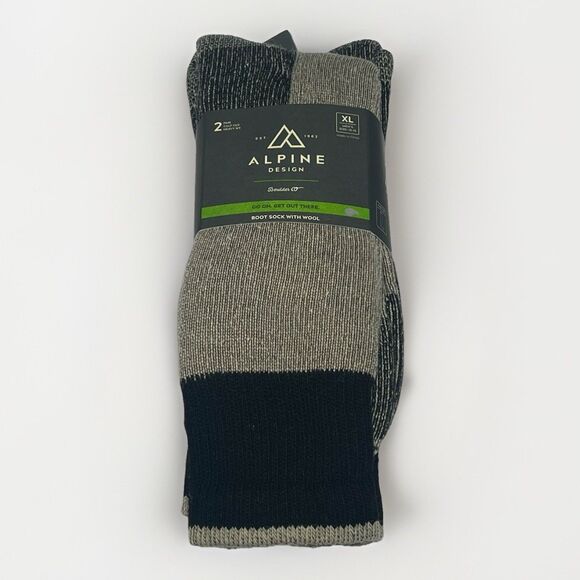 Alpine Design Boot Socks With Wool Men’s Extra Large 13-15 Hunting Ski Winter - Picture 1 of 9